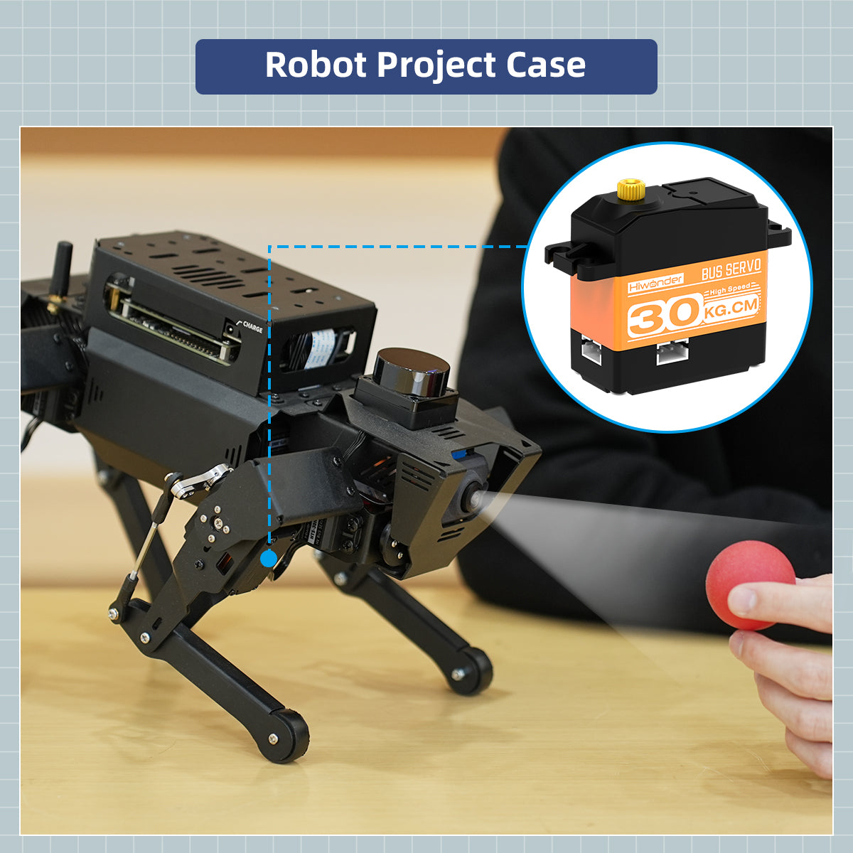 High-speed Serial Bus Servo HTS-30HS Strong Magnet 30KG and Large Torque  Dedicated to Four-legged Dog Robots